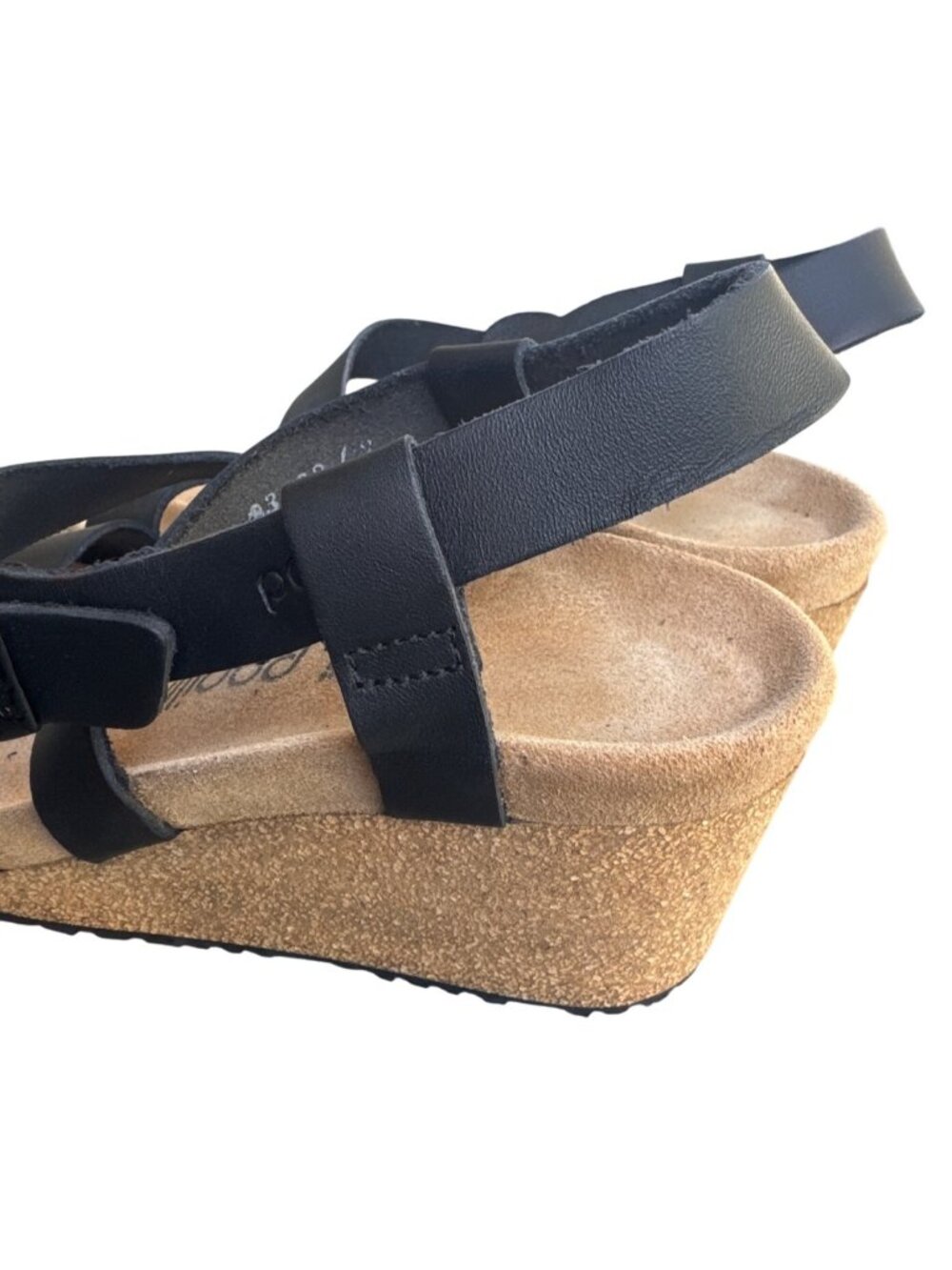 Papillio Birkenstock Soley Leather Wedge Sandal Black Womens EU 37 US 6 - Picture 13 of 14